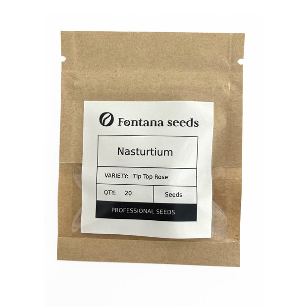 Nasturtium Tiptop Rose Seed Size